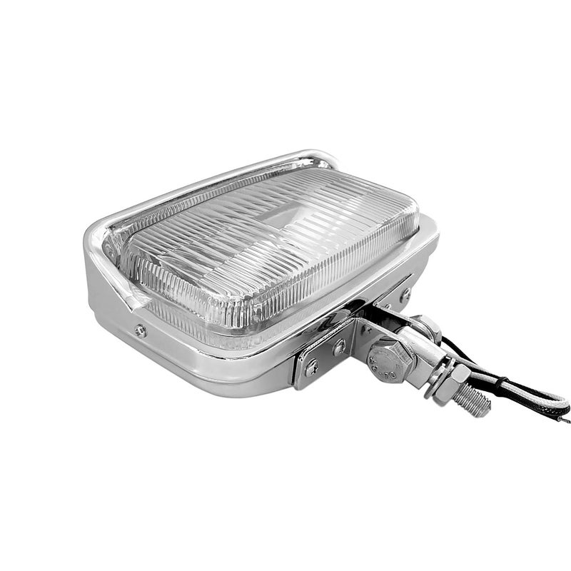 FATECIM Vintage Motorcycle Square Headlight Retro Head Light Lamp Clear Lens with Visor Universal For Harley Cruiser Bobber Chopper Yamaha Honda Cafe Racer Chrome - Image 5